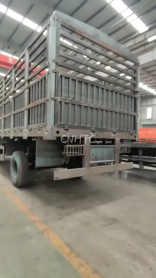 Remorque complète personnalisée à 3 essieux, boîte à barre de traction de 20 tonnes, remorque cargo à vendre