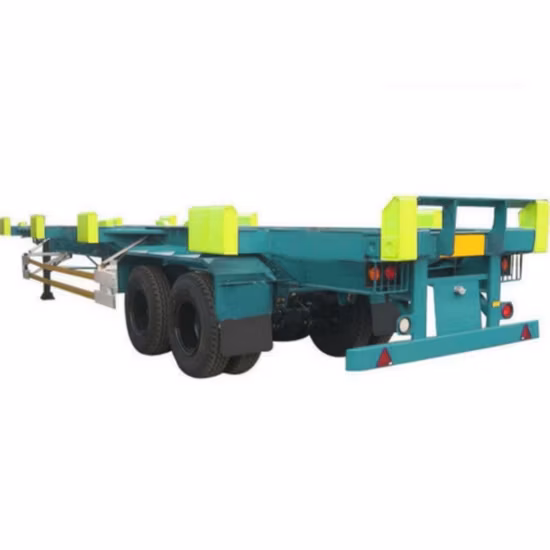 Semi-remorque de camion de châssis de conteneur d'expédition de squelette de conteneur