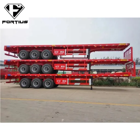Multi Funtion lit plat squelette en vrac ciment Cargo lit bas réservoir de mazout GPL benne Dumper Dump 60ton 75ton 100ton semi-remorque complète