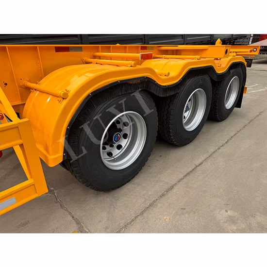 Semi-remorque squelettique squelettique de châssis de conteneur de trois essieux 20FT/40FT