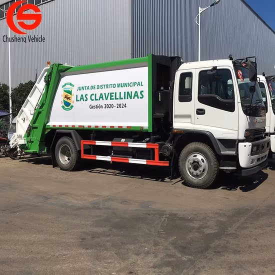 Camion à ordures comprimé par véhicule de transport des déchets japonais 4*2 14cbm